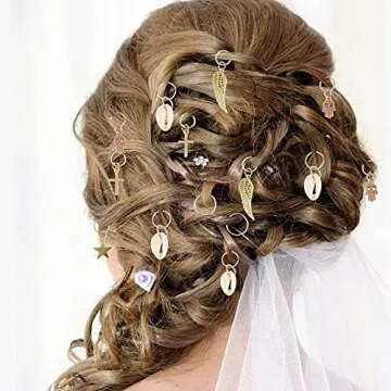 Tbestmax 254 Pcs Loc Hair Jewelry for Women Braids, Dreadlock Accessories with Box and Edge Brus, Metal Sliver Gold Hair Charms Hair Beads Rings Cuffs Decorations