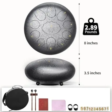 8-Inch Steel Tongue Rain Drum for Garden