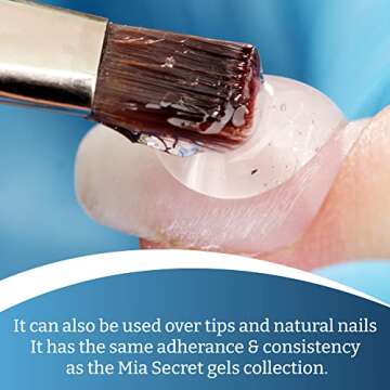 Mia Secret Clear Brush-on Nail Sculpting Gel, 0.5 oz - Biobuilder Clear Builder Gel in a Bottle For Nail Extensions and Natural Nails