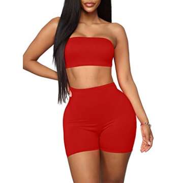 XXTAXN Women's Sexy Sleeveless Spaghetti Strap Party Club Short Rompers Jumpsuit Red