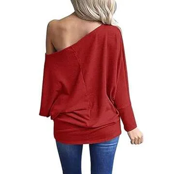 Poetsky Women's Stylish Off the Shoulder Tunics Blouse