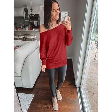 Poetsky Women's Stylish Off the Shoulder Tunics Blouse