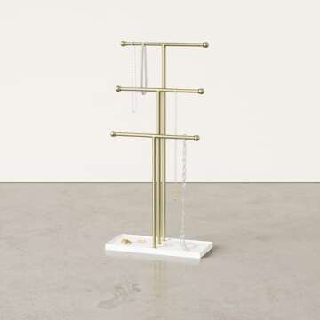 Umbra Trigem Jewelry Stand, Gold