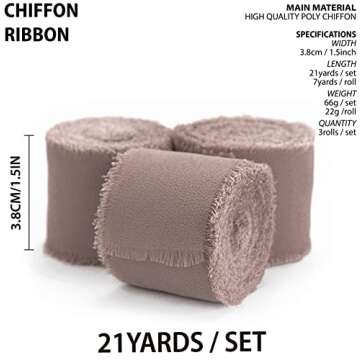 Vitalizart Handmade Chiffon Silk Ribbon for Crafting and Gifts