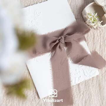 Vitalizart Handmade Chiffon Silk Ribbon for Crafting and Gifts