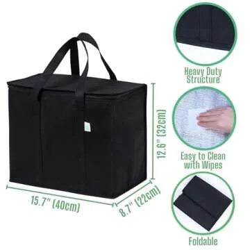VENO 2 Pack Cooler Bags for Grocery Delivery and Insulation