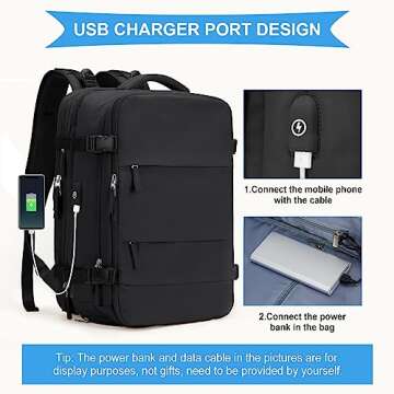 Coowoz Waterproof Expandable Travel Backpack for All