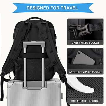Coowoz Waterproof Expandable Travel Backpack for All
