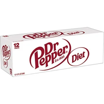 Diet Dr Pepper Soda Pack of 12 Cans - Guilt-Free Refreshment