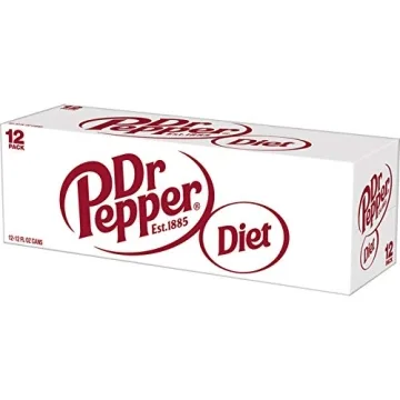 Diet Dr Pepper Soda Pack of 12 Cans - Guilt-Free Refreshment