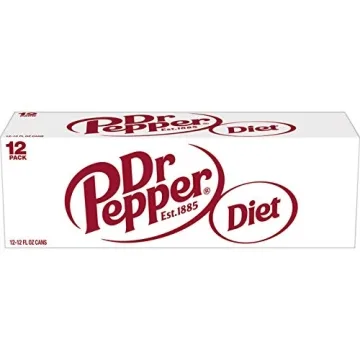 Diet Dr Pepper Soda Pack of 12 Cans - Guilt-Free Refreshment