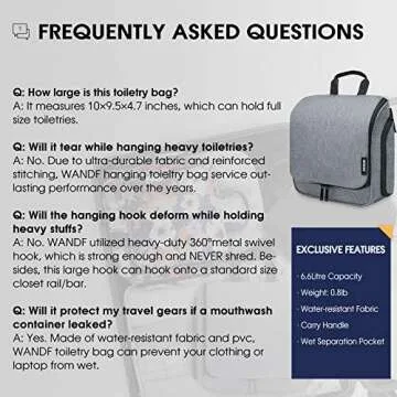 WANDF Toiletry Organizer - Perfect for Travel Convenience