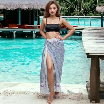 Elegant Swimsuit Coverup for Women | Stylish Beach Cover Ups for Women, 100% Cotton Hand Block Print...
