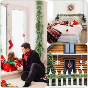 9FT Christmas Eucalyptus Cedar Garland for Festive Decor