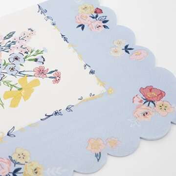 Meri Meri Garden Floral Napkins (Pack of 16) - Elegant Floral Design