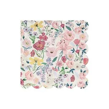 Meri Meri Garden Floral Napkins, Disposable & Stylish