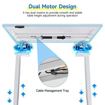 Soohow Electric Standing Desk 48 x 24 Adjustable Height