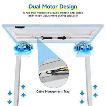 Soohow Electric Standing Desk 48 x 24 Adjustable Height