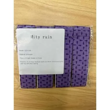 Mity rain 4-Piece Cake Pan Dampen Strips, Super Absorbent Thick Cotton Strips for Baking, Cake Leveler and Baking Supplies