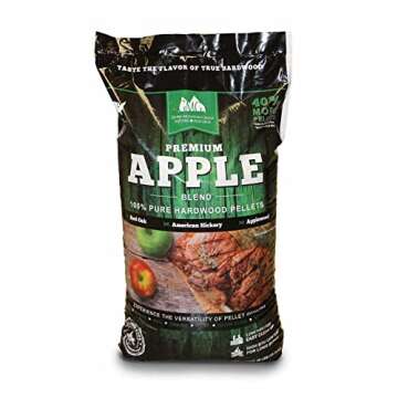 Green Mountain Grills Premium Apple 100% Pure Hardwood Grilling Cooking Pellets for Applewood, Hicko...