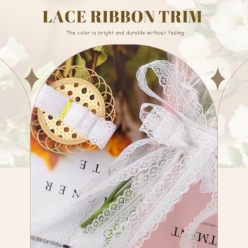 Lace Trim Ribbon 50 Yards Elegant Vintage Pattern for Crafts