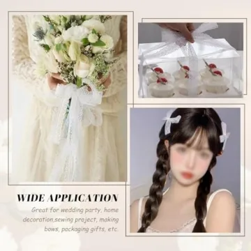 Lace Trim Ribbon 50 Yards Elegant Vintage Pattern for Crafts