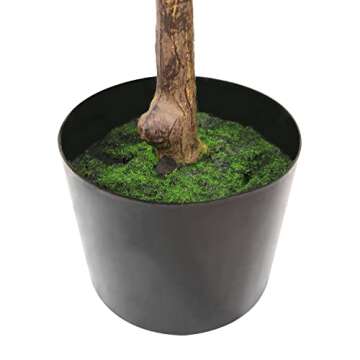 Alphlower Potted 4.1ft Artificial Olive Tree with Bendable, Adjustable Branches - Decorative Fake Greenery Trees in Pots for Home, Restaurant & Office Indoor Decor