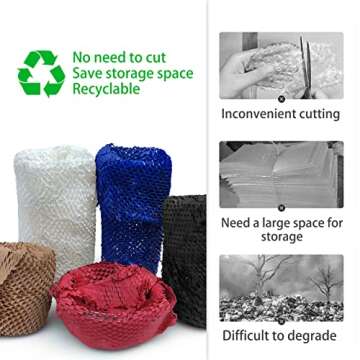 Eco-Friendly Honeycomb Packaging Paper Roll - 15" x 328'