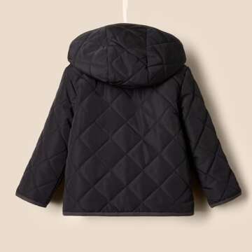 Amazon Essentials x Sofia Grainge Unisex Toddlers' Midweight Field Jacket with Hood, Black, 3T