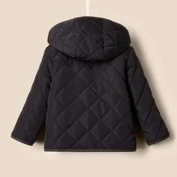 Amazon Essentials x Sofia Grainge Unisex Toddlers' Midweight Field Jacket with Hood, Black, 3T