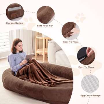 Yojoker Human Dog Bed - Comfort & Style for Adults