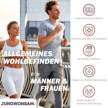 6-Year Korean Red Ginseng Extract 365 | 30 Sticks | Vegan | 7mg Ginsenosides per Stick | Energy, Foc...