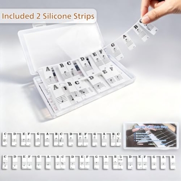 Silicone Piano Key Labels for Beginners and Kids