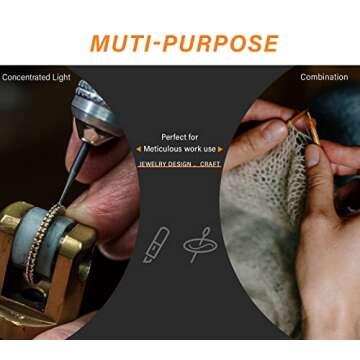 Vekkia Rechargeable LED Neck Reading Light, Book Lights for Reading in Bed, 3 Brightness Levels, Flexible Soft Silicone Arms Comfortable Wear, Long Lasting. Perfect for Readers, Craft & Knitting