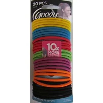 Goody Ouchless No Metal Elastics - 30 Count in Vibrant Candy Colors