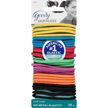 Goody Ouchless No Metal Elastics - 30 Count in Candy Styles