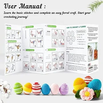 20 Colors Acrylic Yarn Bundle Complete 85 Piece Crochet Kit