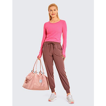 CRZ YOGA Long Sleeve Crop Top for Women Workout