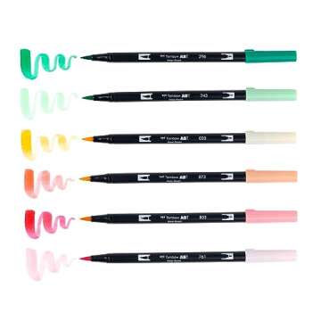 Tombow Dual Brush Pen Set, Just Peachy 6