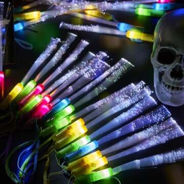 Lewtemi 60 Pack Glow Wands - LED Light Up Party Supplies