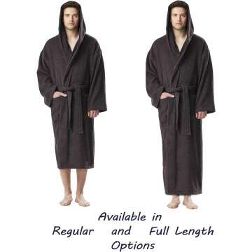 Men's Hooded Classic Bathrobe in Turkish Cotton