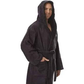 Men's Hooded Classic Bathrobe in Turkish Cotton