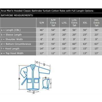 Men's Hooded Classic Bathrobe in Turkish Cotton