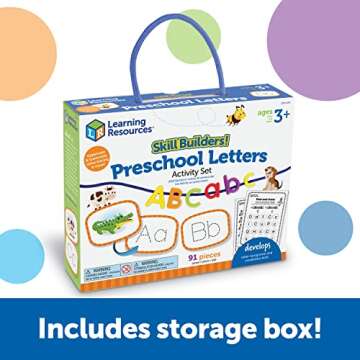Learning Resources Skill Builders! Preschool Letters - 91 Pieces, Ages 3+ Toddler Learning Activities, Preschool Learning Materials, Homeschool Preschool Supplies, Alphabet Learning for Preschool