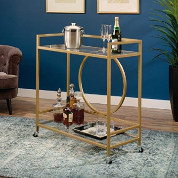 Elegant Art-Deco Bar Cart with Wheels