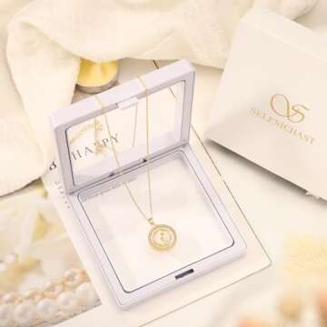SELENICHAST Gold Necklace for Women Zodiac Necklace 14K Gold Plated Rotatable 12 Constellation Necklaces Astrology Gold Jewelry for Women Fashion Birthday Gifts