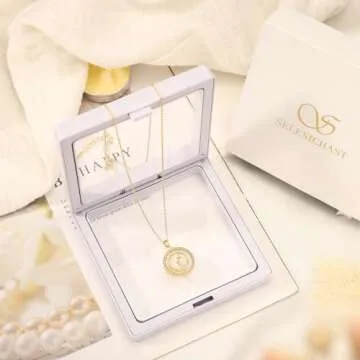 SELENICHAST Gold Necklace for Women Zodiac Necklace 14K Gold Plated Rotatable 12 Constellation Necklaces Astrology Gold Jewelry for Women Fashion Birthday Gifts