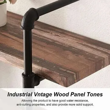 HOMISSUE 2-Shelf Rustic Pipe Shelf for Home