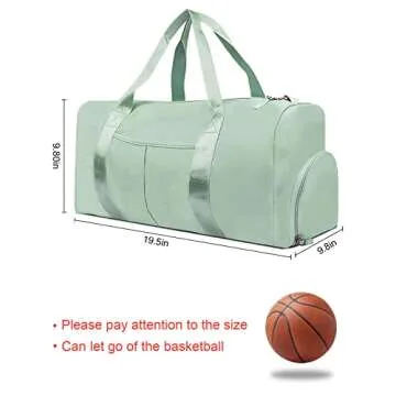 TINNIVI Waterproof Gym Bag with Wet Pocket & Shoe Compartment