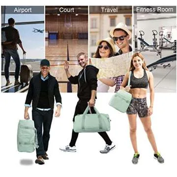 TINNIVI Waterproof Gym Bag with Wet Pocket & Shoe Compartment